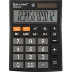 Калькулятор настольный BRAUBERG ULTRA-12-BK (192x143 мм), 12 разрядов ...