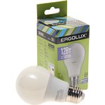 Лампа светодиодная Е27 А60 12W (100W) 220V холодный ERGOLUX