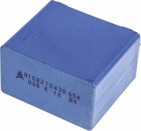 Фото 1/3 B32654A0684K000, B32654 Polypropylene Film Capacitor, 1 kV dc, 250 V ac, ±10%, 680nF, Through Hole