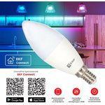 Лампа светодиодная Умная Connect 5Вт WIFI RGBW E14 EKF slwf-e14-rgbw