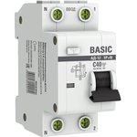 Выключатель автоматический дифференциального тока 2п (1P+N) C 40А 30мА тип AC 4.5кА АД-12 Basic EKF DA12-40-30-bas