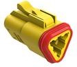 Фото 1/3 AT06-3S-YEL, Conn Housing PL 3 POS Crimp ST Cable Mount Yellow