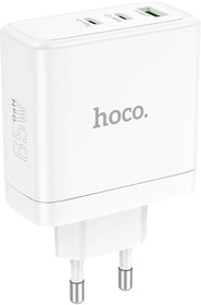 Фото 1/5 Зарядное устройство HOCO N30 Glory 1xUSB, 2xUSB-C, 3А, PD65W, QC3.0, GaN (белый)