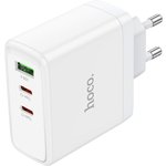 Зарядное устройство HOCO N30 Glory 1xUSB, 2xUSB-C, 3А, PD65W, QC3.0, GaN (белый)