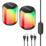 Bluetooth колонка HOCO BS56 Colorful BT5.2, 2x5W, AUX/USB, RGB ...