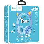 Наушники Bluetooth HOCO W39 Cat Ear Kids BT 5.3, AUX, накладная, громкость +/- ...