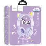 Наушники Bluetooth HOCO W39 Cat Ear Kids BT 5.3, AUX, накладная, громкость +/- ...