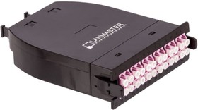 Фото 1/2 MPO кассета OM4, 24xLC, тип B, низкие потери, черная LAN-MCSB-2M-24LC/OM4
