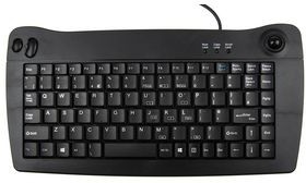 1369673, Keyboard with Built-In Trackball, UK English, QWERTY, USB, Cable