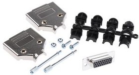 Фото 1/2 MHDTPK15-HD26FS-K, D-Sub Connector Kit, DA-26 Socket, Solder, ABS