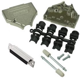 MHDTZK25-HD44FS-K, D-Sub Connector Kit, DB-44 Socket, Solder, Die-Cast Zinc Alloy