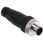 1863101, Circular Connector, M12, Plug, Straight, Poles - 4, Screw, Cable Mount