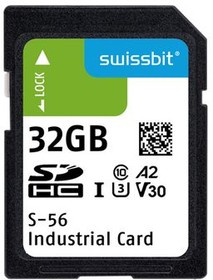 SFSD032GL1AM1TB- I-EF-21P-STD, Memory Cards Industrial SD Card, S-56, 32 GB, 3D PSLC Flash, -40C to +85C