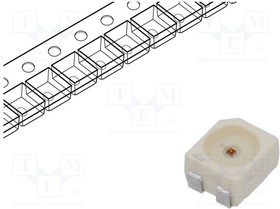 LO E67F-BADA-24-1, LED; SMD; PLCC4; orange; 6.06?15.15lm; 1800?5600mcd; 3x3.4x2.1mm