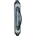 Ручка дверная на длинной накладке ACANTO BL. SILVER PL 940000001473