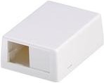 CBXJ2EI-A, Mini-Com® 2-port surface mount box accepts up to two Mini-Com® Modules, electric ivory. Includes built-in removab ...