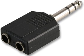PE000035, Аудио адаптер, Стерео Штекер - 6.35мм, Stereo Receptacle - 6.35mm x 2
