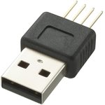 CLB-JL-8134, Разъем USB, End W/Pin, USB Типа A, Штекер, 4 вывод(-ов) ...