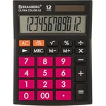 Калькулятор настольный BRAUBERG ULTRA COLOR-12-BKWR (192x143 мм), 12 разрядов ...
