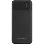 Аккумулятор внешний 10000 mAh SONNEN POWERBANK K701PD БЫСТРАЯ ЗАРЯДКА, 2USB ...