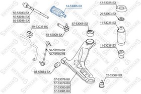 14-53006-SX, 14-53006-SX_пыльник рейки рулевой!\ Kia Rio III 11