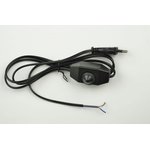 Сетевой шнур с вилкой и выключателем с диммером UCX-C30/02A-170 BLACK UL-00004438