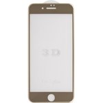 Защитное стекло "LP" для iPhone 8/7 Plus Tempered Glass 3D с рамкой 0,33 мм, 9H (ударопрочное/золото