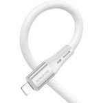 USB-C кабель BOROFONE BX88 Solid Lightning 8-pin, 3А, PD20W, 1м, силикон (белый)