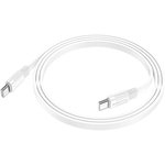 USB-C кабель BOROFONE BX89 Union Type-C, 3А, PD60W, 1м, TPE (белый/серый)