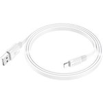 USB кабель BOROFONE BX89 Union Lightning 8-pin, 2.4А, 1м, TPE (белый/серый)