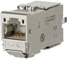 130B11-E, Cable Connector, Class EA, 1A, 50V, Straight, CAT6a, IDC - RJ45, Shielded