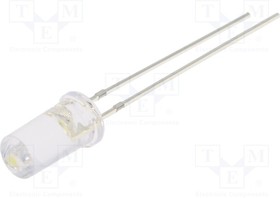 OSWWD25TA1A, LED; 5mm; white cold; 1120?1560mcd; 100°; Front: flat; 2.7?3.4V