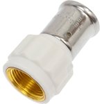 Муфта ВР, ПВДФ пресс, белая, 20x3/4" 18PKW-2005