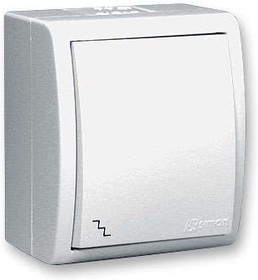 Simon15 Aqua Выключатель проходной (переключатель) IP54 10А 250В винтовой зажим S15A белый