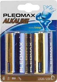 Фото 1/2 Батарейки Pleomax LR20-2BL Alkaline