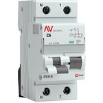 Выключатель автоматический дифференциального тока 2п (1P+N) C 6А 30мА тип AC 6кА ...