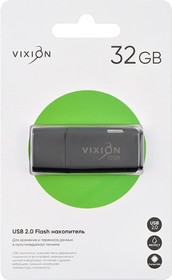 USB Flash накопитель (флешка) VIXION Shark Eyes 32GB 2.0 (черный)