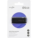 USB Flash накопитель (флешка) VIXION Shark Eyes 64GB 2.0 (черный)