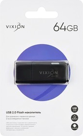 USB Flash накопитель (флешка) VIXION Shark Eyes 64GB 2.0 (черный)