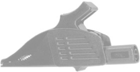 66.9575-28, Crocodile Clip 4 mm Connection, Brass Contact, 32A, Grey