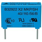 B32922H3334K000, Safety Capacitors FILM CAP X2 High Humidity(85/85/240) MKP ...