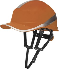DIAM5UPORFL, Защитная каска BASEBALL DIAMOND V UP из ABS оранжевого цвета с храповым механизмом