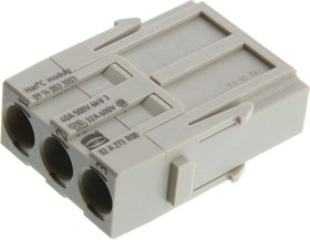 Фото 1/5 09140033003, HEAVY DUTY CONN, MODULE, PLUG, 3POS, 40A