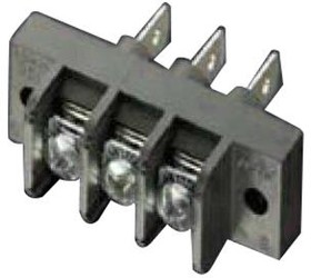 6-1437657-9, TERMINAL BLOCK, TRIBARRIER, 3 POSITION, 10-22AWG