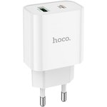 Зарядное устройство HOCO C80A Plus Rapido 1xUSB, 1xUSB-C, 3А, PD20W, QC3.0 (белый)