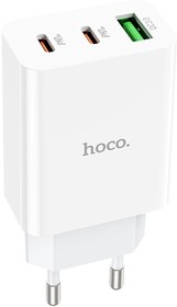 Фото 1/4 Зарядное устройство HOCO C99A 1xUSB, 2xUSB-C, 3А, PD20W, QC3.0 (белый)