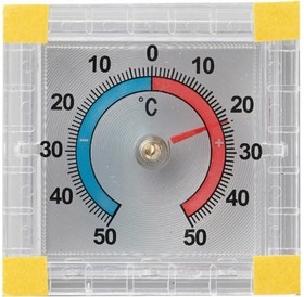 Фото 1/3 Термометр оконный биметаллический квадратный в пакете ПТ000001555