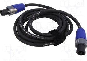 RF513, Cable; SpeakON female 2pin,both sides; 3m; black; Ocable: 8mm; PVC