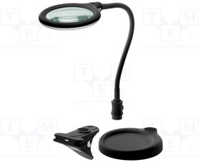 64990, Desktop magnifier with backlight; 3dpt; O100mm; 6W; Plug: EU