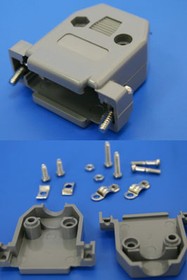 DPT-9C-G, Корпус разъема 9 контактов с удлиненными винтами, серый